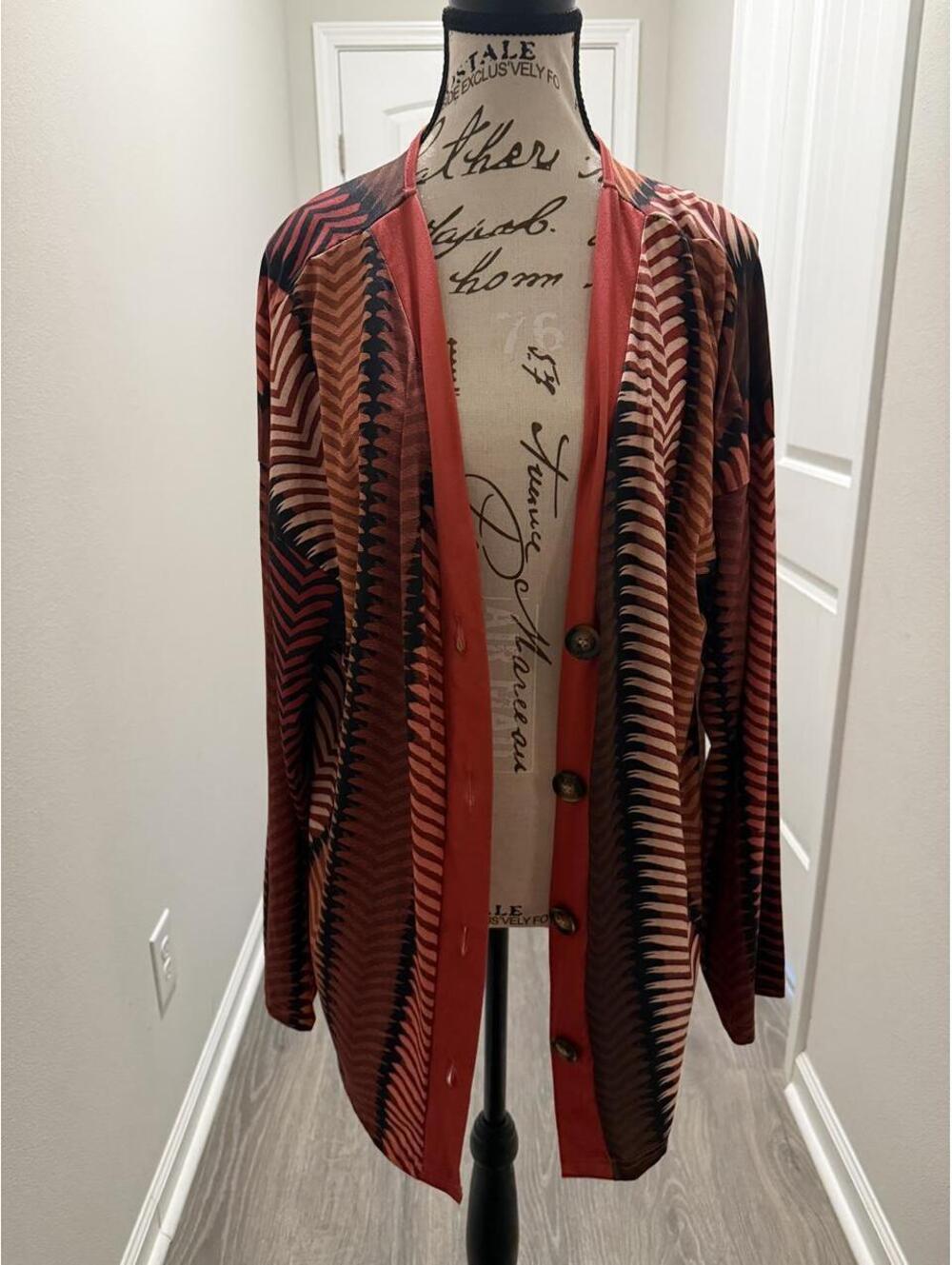 Women's Multi-Color Orange Patterned set